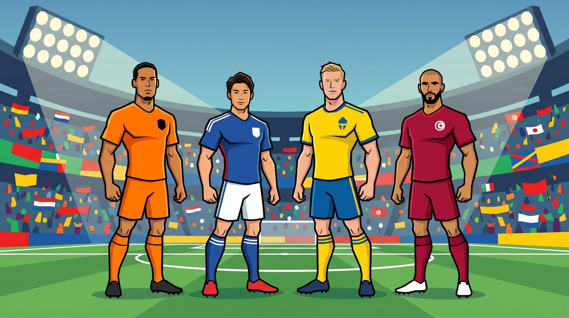 Grupp F i VM 2026: Sverige, Nederländerna, Japan och Tunisien