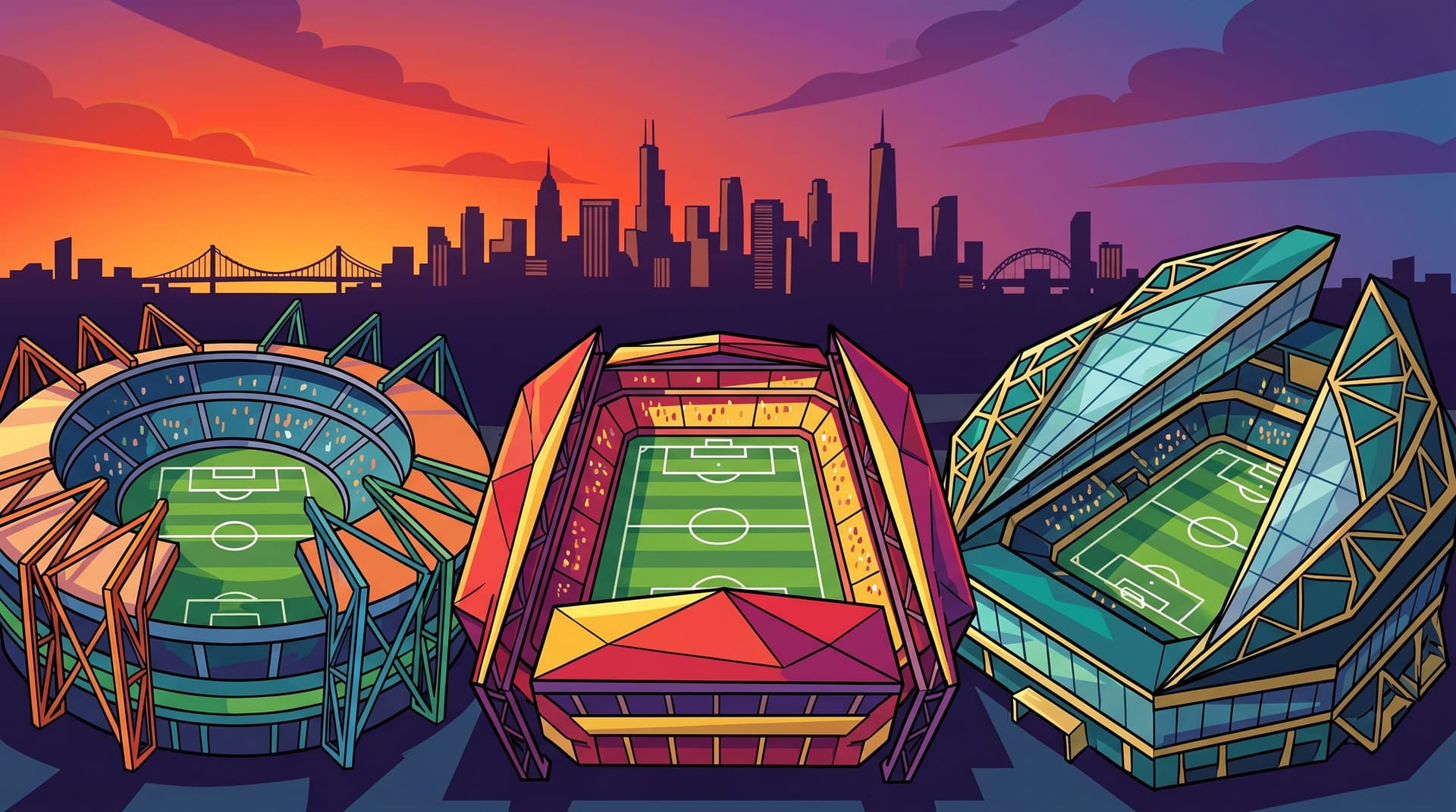 VM 2026 värdstäder och arenor: USA, Kanada och Mexiko